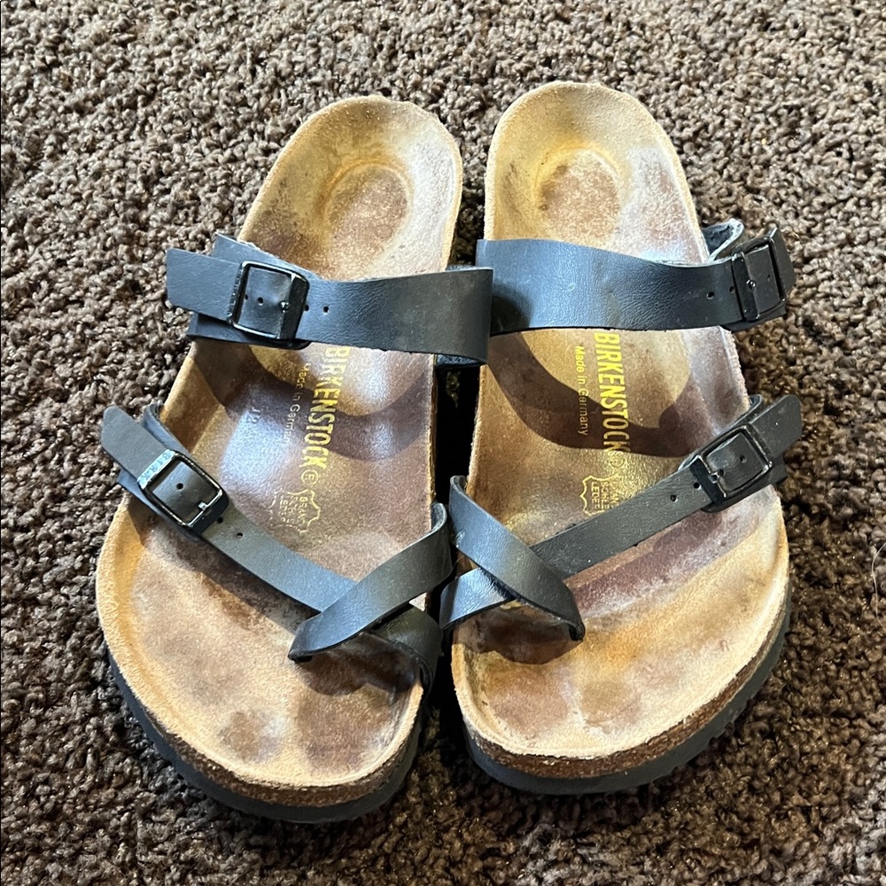 Birkenstock Black Cross-Strap Sandals - Picture 2 of 3